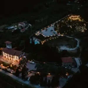 Villa Mussio bei Nacht. Hochzeits DJ Toskana.